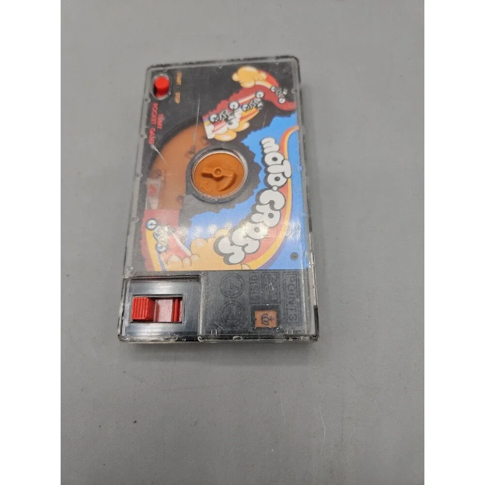 Vintage 1987 Tomy Pocketfuls Moto-Cross Pocket Game Handheld Toy Tested